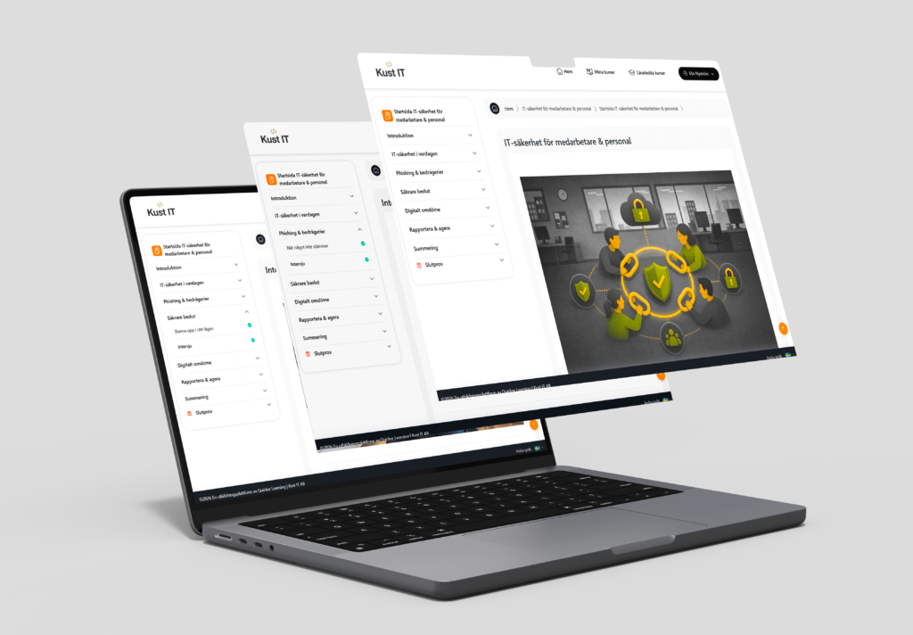 IT sakerhet medarbetare och personal mokcup PNG
